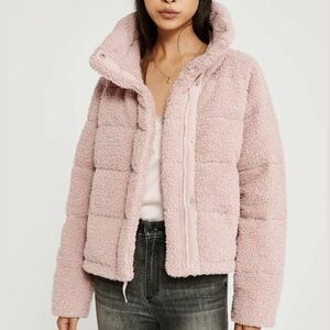 Abercrombie & Fitch Pink Teddy Jacket